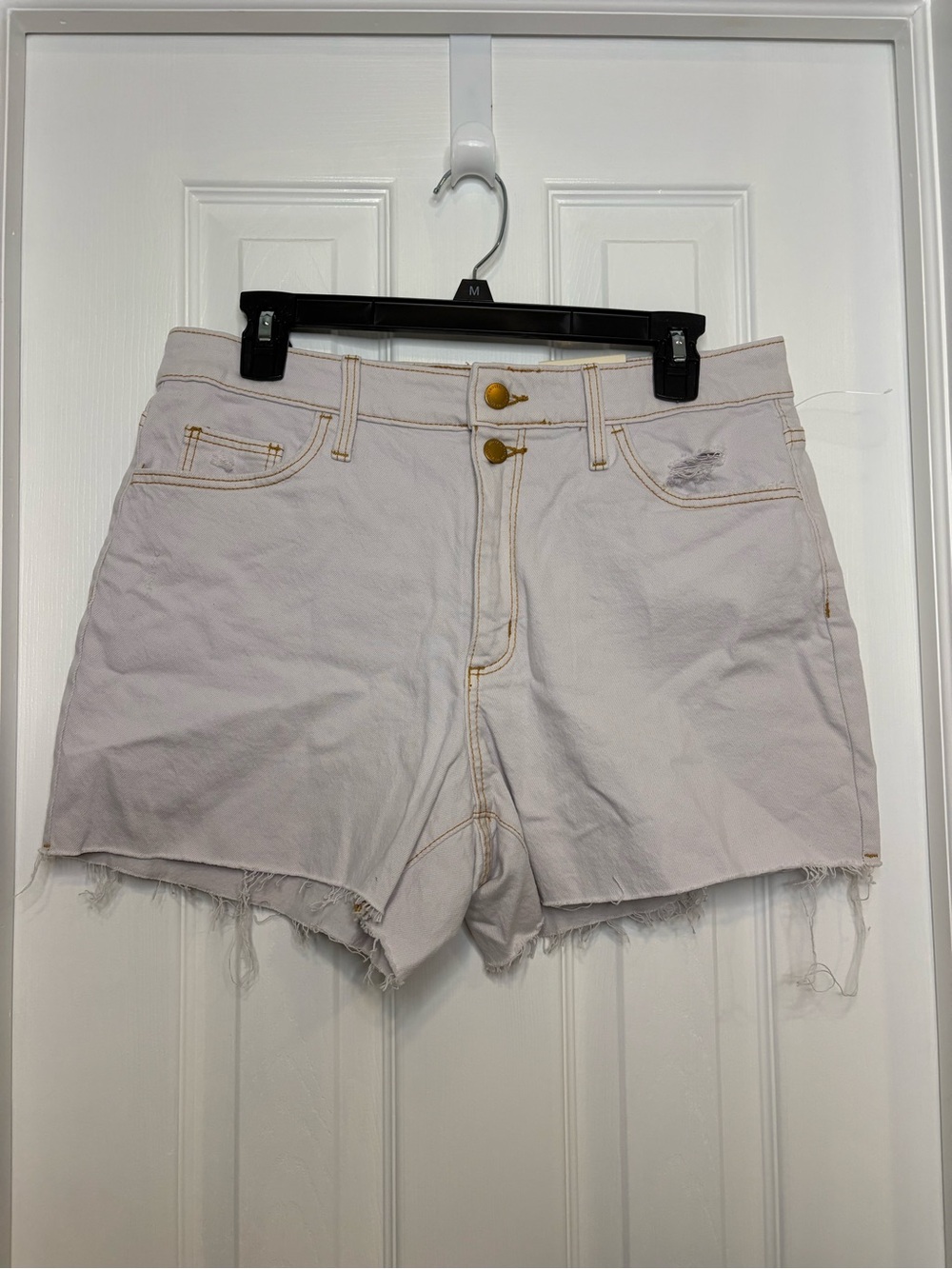 NWT Universal Thread Sz 10 Vintage MIDI Jean denim cutoff Shorts light gray